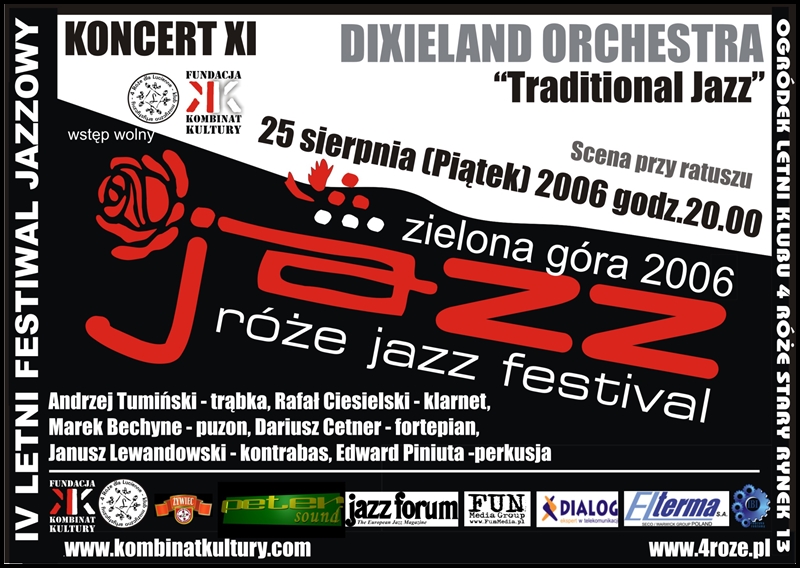 2006_Róże_Jazz_Plakat_Festiwal_Dixieland_Orchestra_ 25_08