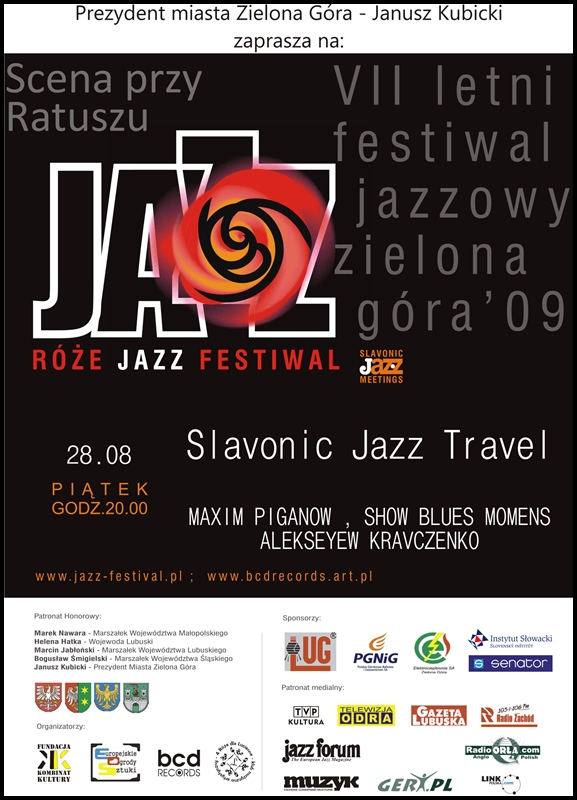 2009_08_28_Róże_Jazz_Festiwal_Plakat_sLAVONIC_jAZZ_tRAVEL_28_08